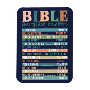 Bible Notrufnummern Verses Magnet