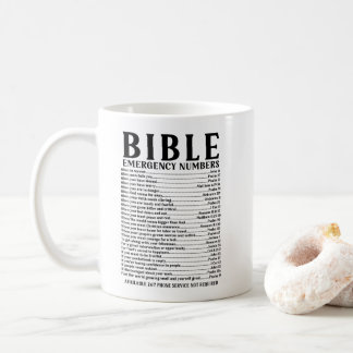 Bible numéros d'urgence Christian Mug Bible Verse