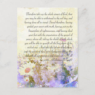 Bible passage, grunge daisy carte postale