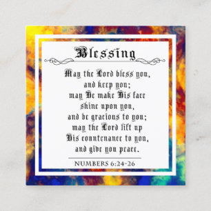 BIble priestly segnen Abstrakte Paint Note Card Telefonnummerkarte