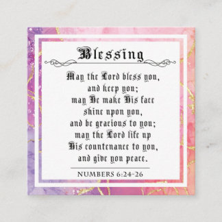 BIble Priestly Sessing Numbers Pink Lavender Telefonnummerkarte