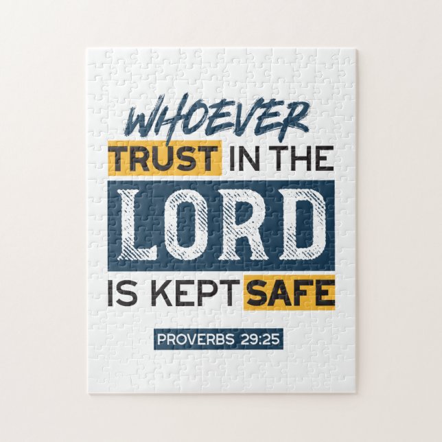 Bible Quote Art - Proverbs 29:25 Trust in God (Vertikal)