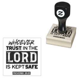 Bible Quote Art - Proverbs 29:25 Trust in God Gummistempel