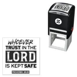 Bible Quote Art - Proverbs 29:25 Trust in God Permastempel