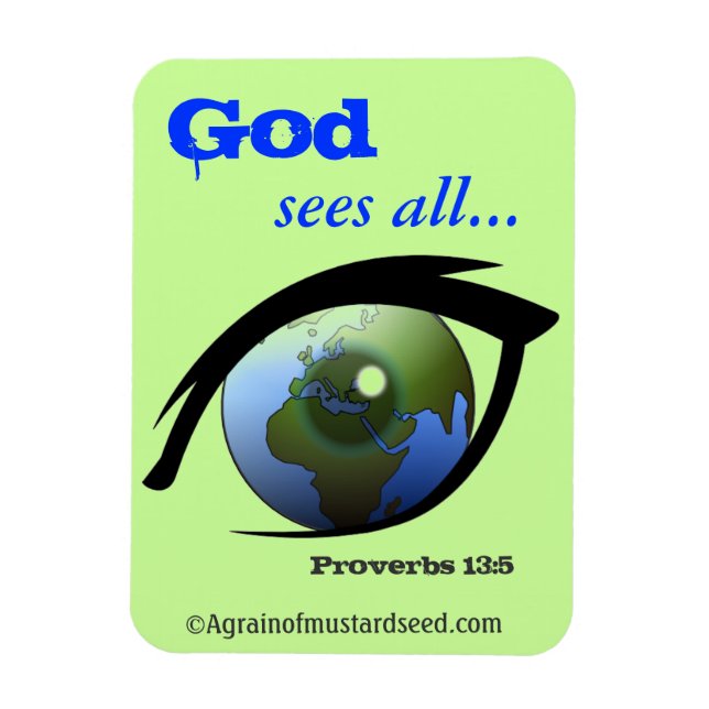 Bible Quotes Agrainofmustardseed.com Magnet (Vertikal)