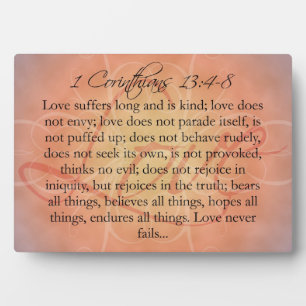 Bible Scripting-Liebe auf Orange Vintag Fotoplatte