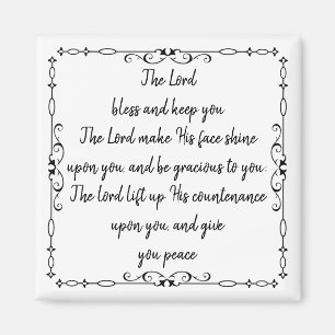 Bible Scripture Aaronic Segen Nummer 6:24-26 Magnet