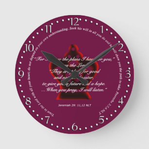 Bible Scripture Wall Clock Runde Wanduhr
