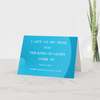 Bible Self Worth Lift up your head Psalm Card Karte