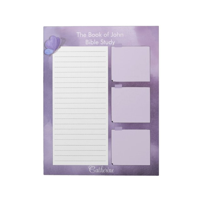 Bible Study Notepaper Personalisiert Notepad Notizblock (Rotiert)