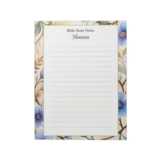 Bible Study Notepaper Personalisiert Notepad Notizblock (Rotiert)