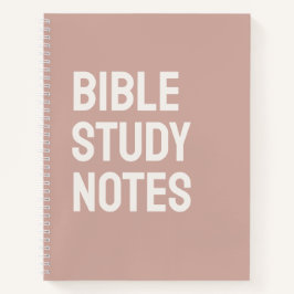 Bible Study Notes – Rose Taupe Spiral Notebook Notizbuch