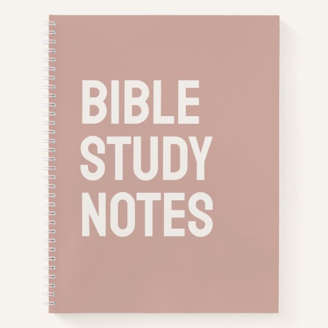 Bible Study Notes – Rose Taupe Spiral Notebook Notizbuch (Vorderseite)
