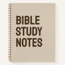 Bible Study Notes – Taupe Brown Minimalist Notizbuch