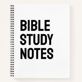 Bible Study Notes – White Spiral Notebook Notizbuch