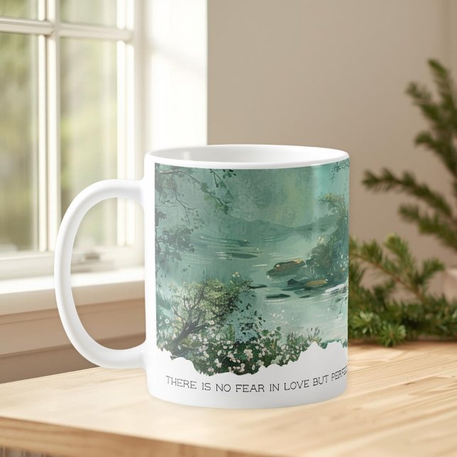 Bible Verse 1 John 4:18 Nature Faith Mug (Créateur téléchargé)