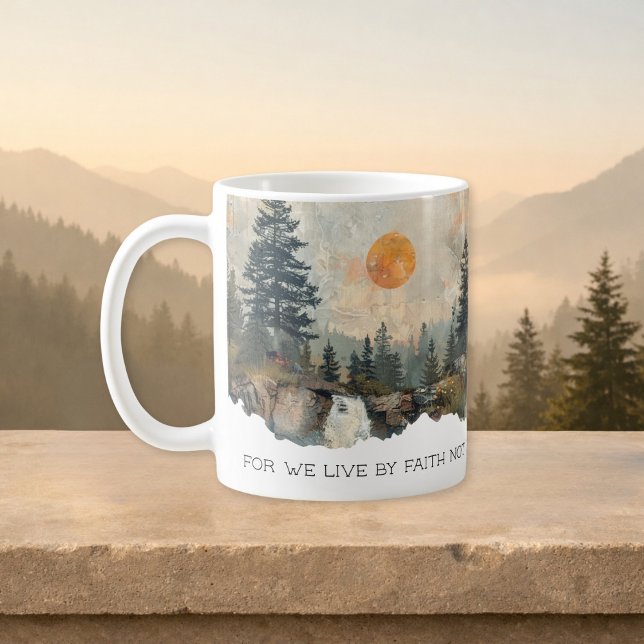 Bible Verse 2 Corinthians 5:7 River Faith Mug Kaffeetasse (Von Creator hochgeladen)