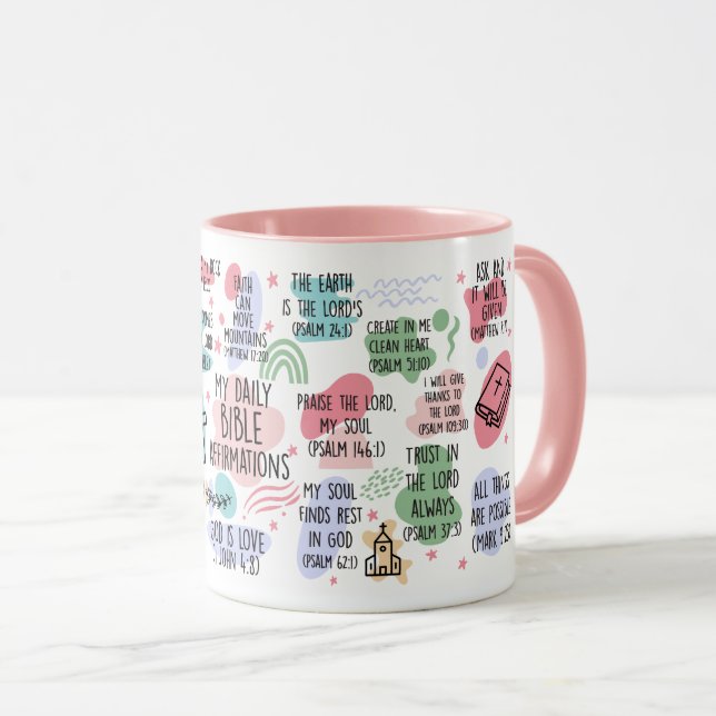 Bible Verse Affirmations Tasse (VorderseiteRechts)