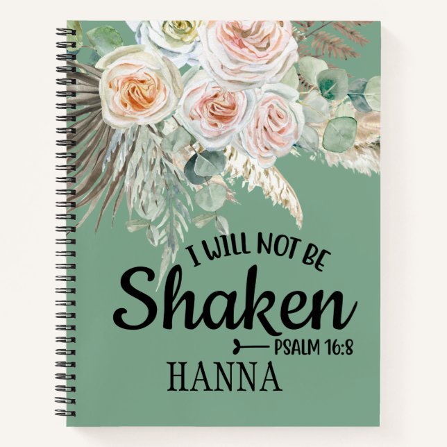 Bible Verse Aquarelle Pampas Carnet en herbe (Devant)