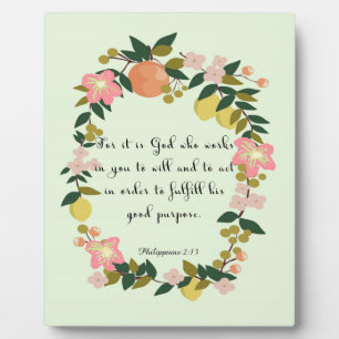Bible Verse Art - Philippinen 2:13 Fotoplatte