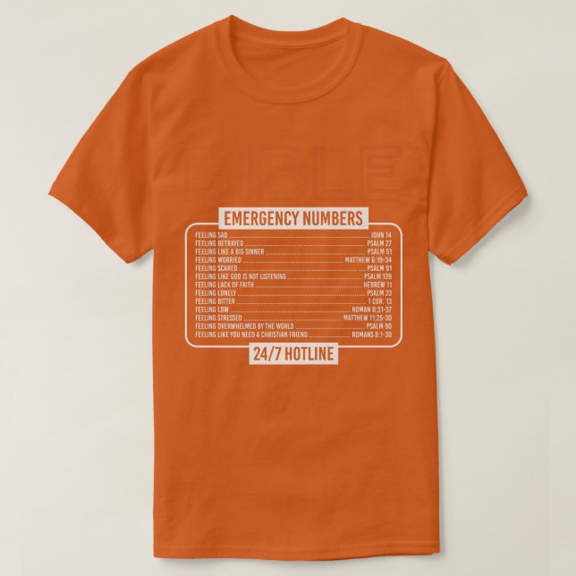 Bible Verse Bible Notrufnummern Gott Premium T-Shirt (Design vorne)