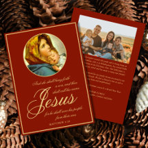 Bible Verse Carte religieuse de Noël avec photo