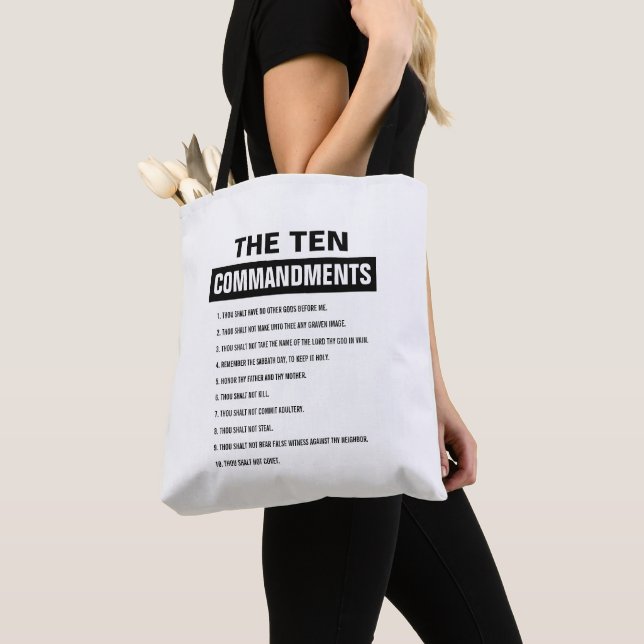 Bible Verse Christliche religiöse Zehn Gebote Tasche (Von Nahem)