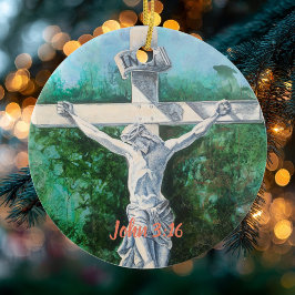 Bible Verse CHRISTMAS ACCENT Original Artwork Keramik Ornament