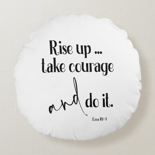 Bible Verse Coussin rond (Devant)