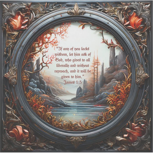 Bible Verse Custom-Cut Vinyl Sticker (Vorderseite)