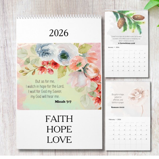 Bible Verse Floral  Calendar 2026 Kalender (Von Creator hochgeladen)