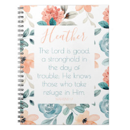 Bible Verse Floral Carnet rose