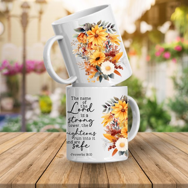 Bible Verse Floral Coffee Mug Kaffeetasse (Bible verse floral mugs that are inspirational faith scriptures that will encourage and inspire you)