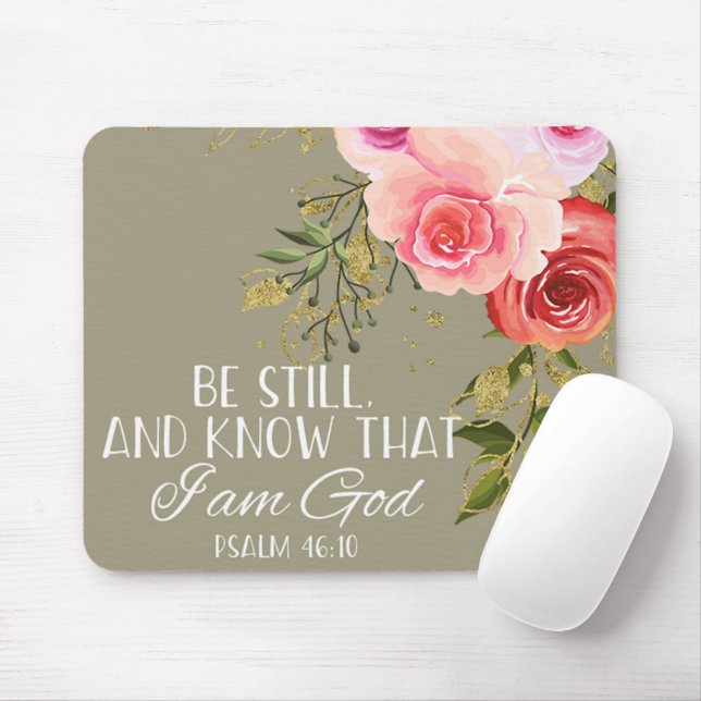 Bible verse floral Mouse pad Mousepad (Mit Mouse)