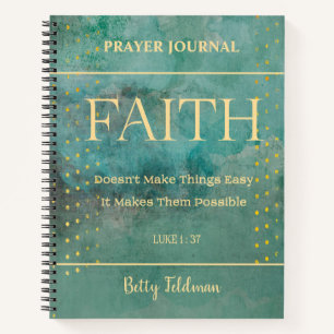 Bible Verse Floral Prayer Journal Notizbuch