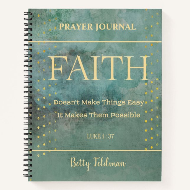 Bible Verse Floral Prayer Journal Notizbuch (Vorderseite)