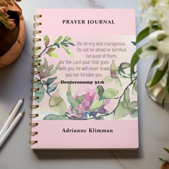 Bible Verse Floral Prayer Journal Notizbuch (Von Creator hochgeladen)