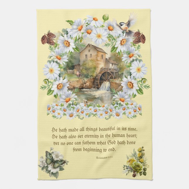 Bible Verse Handtuch, das er gemacht hat alles Bea Geschirrtuch (Vertikal)