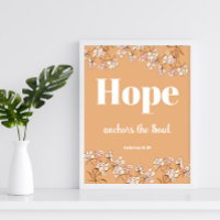 Bible verse Hébreux Léger Terracota Poster Floral