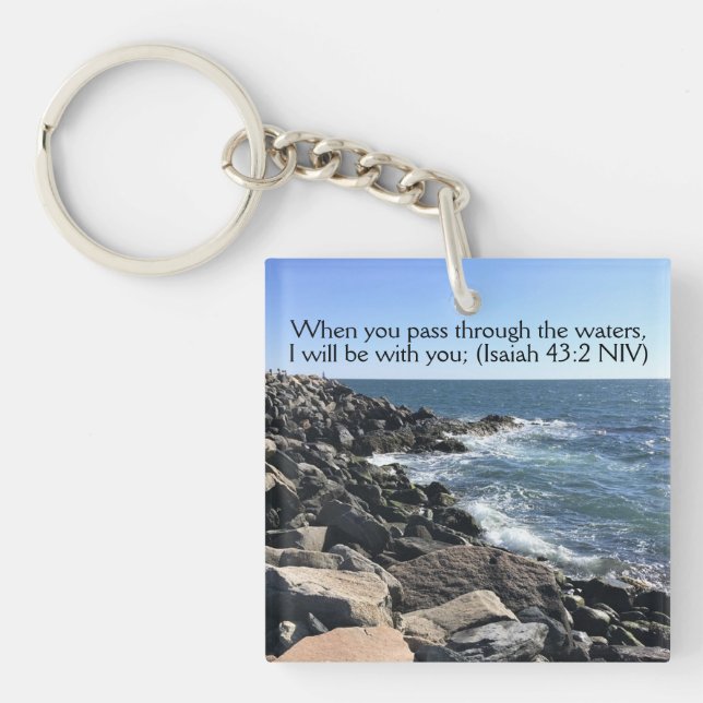 Bible Verse I will be with You Photo Ocean (Devant)