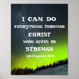 Bible Verse Inspiration Zitat-Skript Aurora Poster