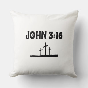 Bible Verse John 3:16 Kissen