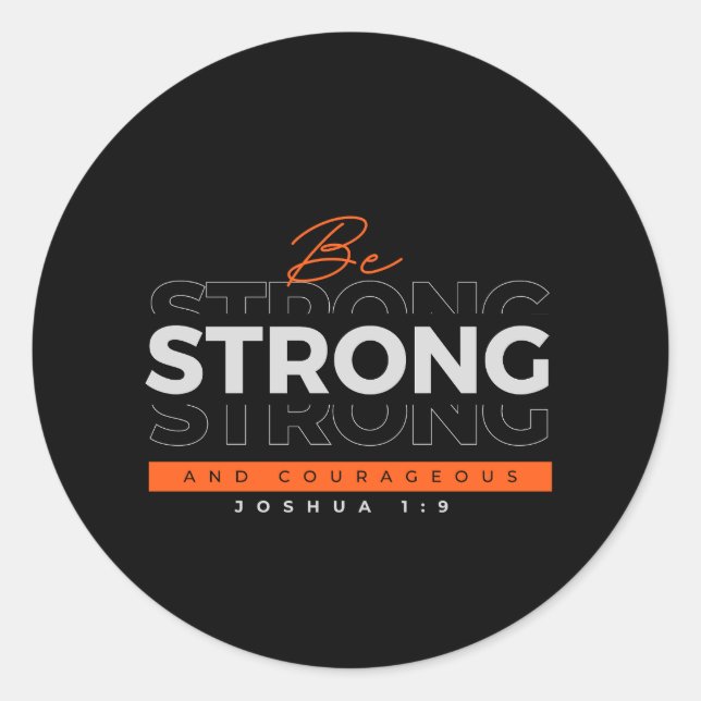Bible Verse Joshua 1:9 Sticker (Devant)
