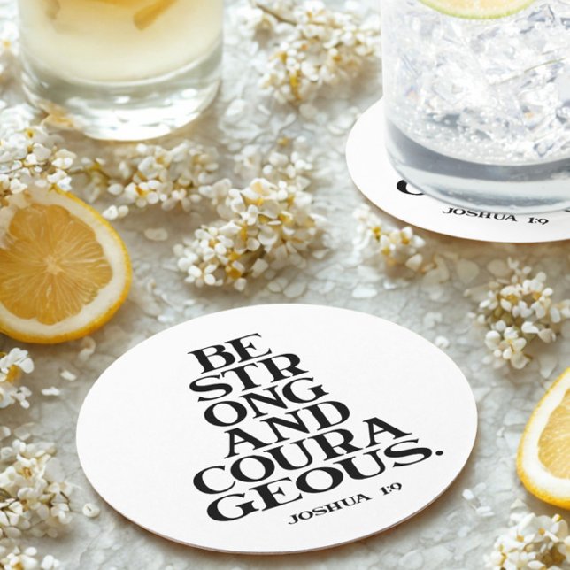 Bible verse Joshua  Runder Pappuntersetzer (Von Creator hochgeladen)