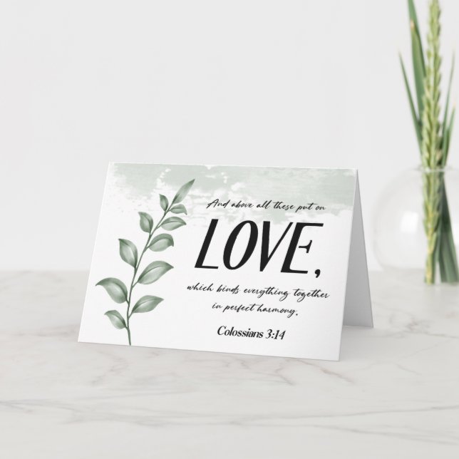 Bible Verse Liebe Colossians Card Karte (Vorderseite)