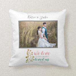 Bible Verse Liebe Hochzeit Foto Paar Buchstaben Kissen