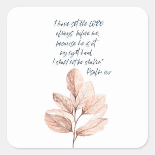Bible Verse Lord Sticker Carré Leafy