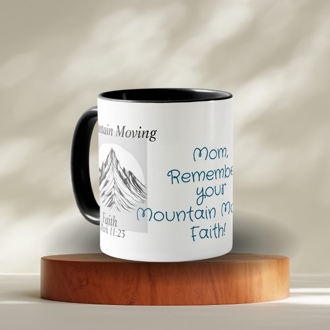  Bible Verse Mountain Moving Faith Personalize Tasse (Add a Few Encouraging words to this Design!)