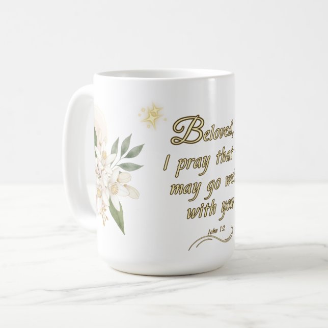 Bible Verse Mug John 14:3 Elegant Design (Devant gauche)