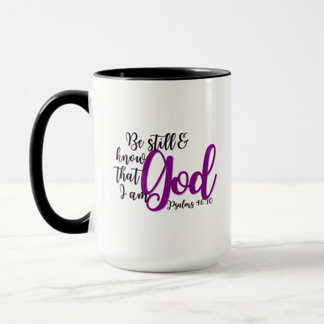 Bible Verse Mug - Psaume 46:10 (Gauche)